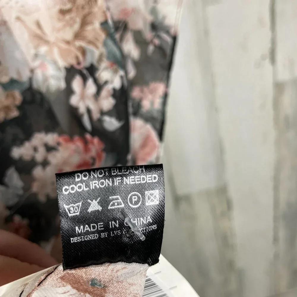 Nwt Sheer Floral Bat Wing Sleeve Kimono Top Sz OS - Picture 4 of 4